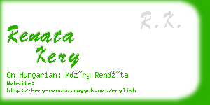 renata kery business card